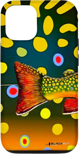 Vista 28 de Brook Trout Fly Fishing Trout Skin Phone Case by Black Fly Case for iPhone 17