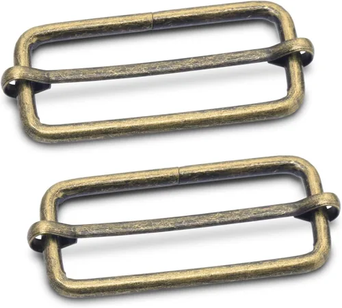 Vista 29 de CooBigo Paquete de 25 hebillas deslizantes ajustables de metal de 1 pulgada, ajustador rectangular Tri-Glide, deslizador de correa de tirantes