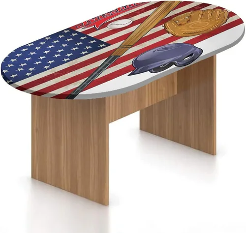 Vista 15 de Mantel ovalado ajustable para mesa de patio, con bordes elásticos occidentales, de poliéster, estampado tradicional de vagón, se adapta a mesas