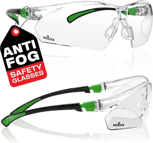 Vista 15 de NoCry Gafas de Tiro Transparentes para Hombres con Lentes Envolventes Antivaho y Resistentes a los Arañazos — Anteojos de Seguridad ANSI Z87
