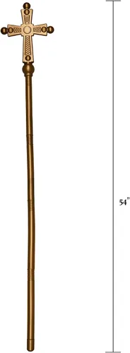 Vista 2 de Nicky Bigs Novelties Adult Costume Handheld Staff Prop- Halloween Christmas Easter Character Walking Stick Cane Accessory