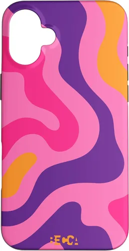 Vista 23 de Retro Liquid Swirl Groovy Abstract Pattern Wave Purple Phone Case for iPhone 17