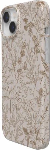 Vista 5 de Carcasa Casely para iPhone 13 Jardín Beige Flores Neutrales Compatible con MagSafe Diseño Clásico Ultra Delgado
