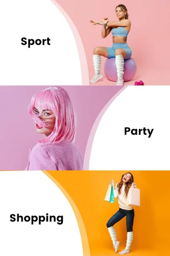Vista 7 de Clothirily Calentadores de piernas Calentadores de piernas de neón de punto de moda para mujeres de los años 80 deportes fiesta accesorios de yoga