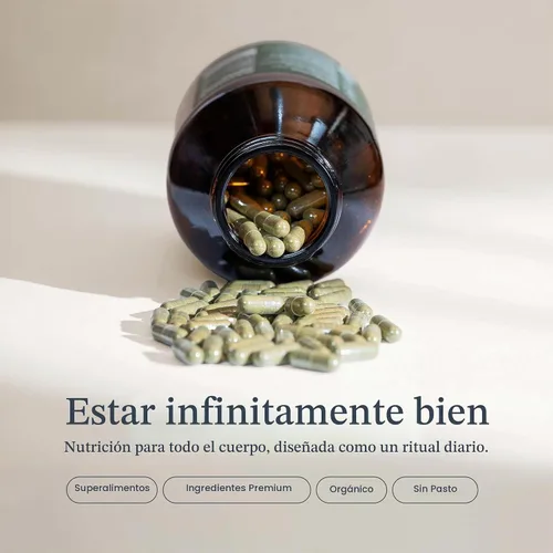 Vista 10 de Infinity Wellness True Greens - Tarro en polvo de jugo verde a base de algas azules con 28 superalimentos orgánicos, sin rellenos ni pastos, energía