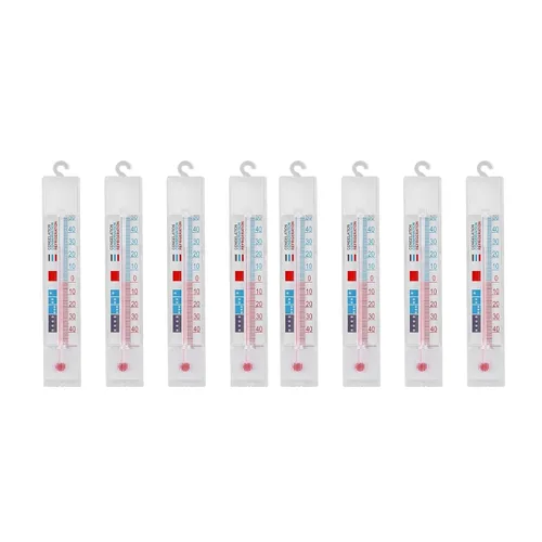 Vista 7 de 8/10 Pack Fridge Thermometers with Hook Hanging for Temperature Reading in Refrigerators and Freezers 8pcs