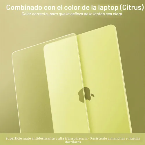 Vista 3 de MOSISO Funda compatible con MacBook Neo de 13 pulgadas, versión 2026 Citrus Clear