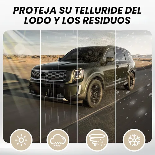 Vista 5 de Muslogy Protectores de barro compatibles con Kia Telluride 2020-2025 2026, accesorios protectores de barro delanteros y traseros, 4 unidades sin