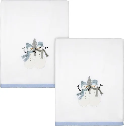 Vista 12 de Avanti Linens Cortina con juego de 12 ganchos a juego, decoración de baño y vacaciones (Frosty Friends), juego de ducha de 13 piezas