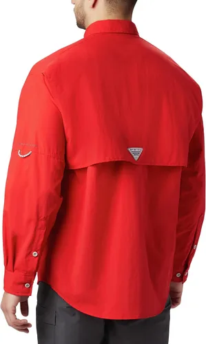 Vista 2 de Columbia Bahama II - Camisa de manga larga para hombre, Red Spark, talla L