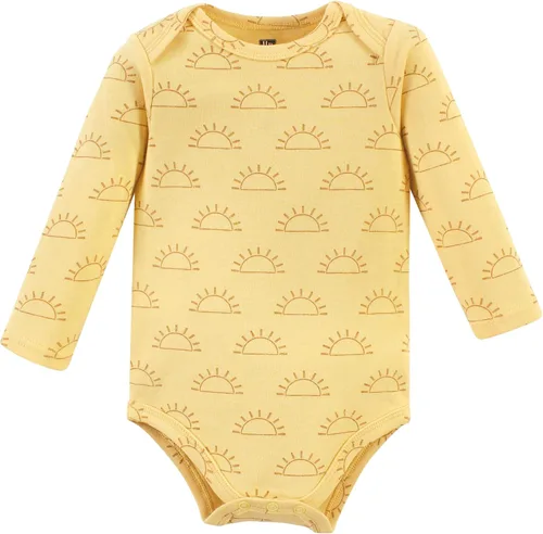 Vista 64 de Hudson Baby Body unisex de algodón de manga larga para bebé, leopardo rosa rojo