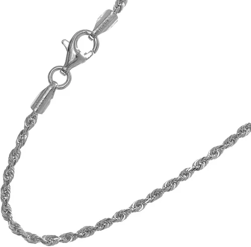 Vista 4 de JewelStop Collar de cadena de oro macizo de 10 quilates, amarillo o blanco, 0.059 in, corte diamante, 16, 18, 20, 24, 30 pulgadas