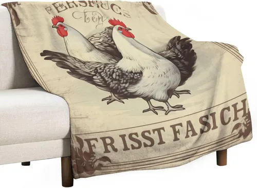 Vista 26 de Manta de microfibra suave y acogedora con diseño de gallo rústico en blanco y negro, suave y acogedora manta de microfibra para sofá, cama, oficina