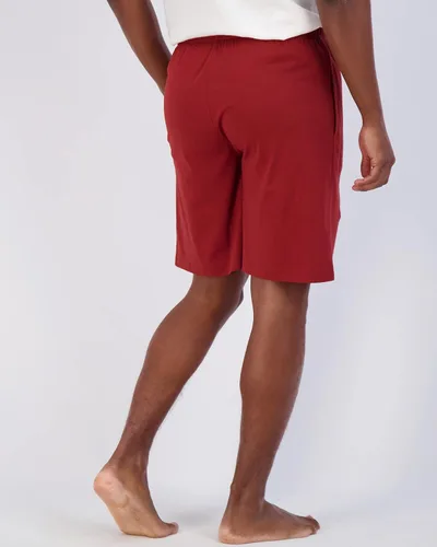 Vista 3 de Real Essentials Paquete de 3 pantalones cortos de pijama de punto ultrasuave de algodón para hombre y ropa de descanso