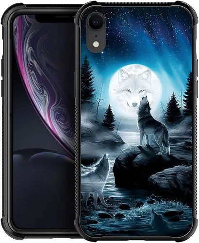 Vista 14 de CARLOCA Funda compatible con iPhone Xs, diseño gráfico a prueba de golpes, antiarañazos, protección contra caídas para iPhone X/XS Familia de jirafa