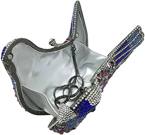 Vista 5 de Bolsos de mano para mujer, bolsa de noche de cristal con diamantes de imitación, bolso de fiesta de boda