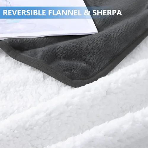Vista 9 de Smiry Manta de cama impermeable para perro, manta a prueba de fugas para cama y sofá, reversible, de forro polar sherpa, funda protectora de muebles