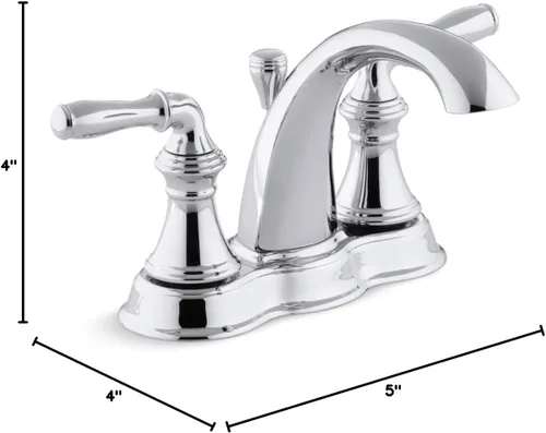 Vista 14 de Kohler K-393-N4-CP Devonshire - Juego de llaves de lavabo, 393-N4-CP