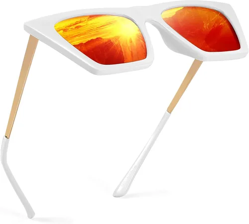 Vista 7 de FEISEDY Gafas de sol polarizadas vintage de ojo de gato cuadrado para mujer, gafas de sol polarizadas de moda Cateye B2692