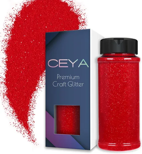 Vista 48 de Ceya Polvo de purpurina ultra fina de 3.8 onzas/110g, Admiral Blue Crafts Glitter de 1/128 pulgadas, 0.008 pulgadas, 0.2mm para slime, resina epoxi