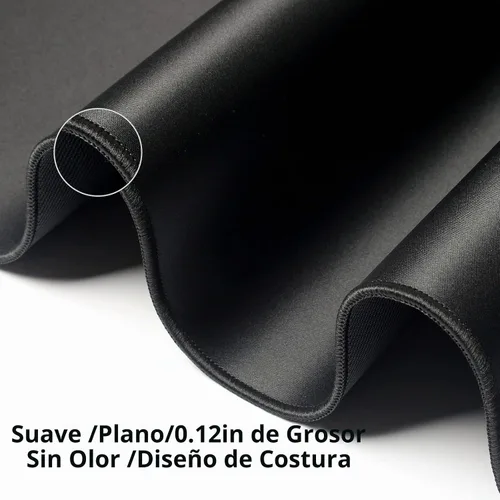 Vista 3 de Wolaile Alfombrilla de mouse grande de 36 x 17 pulgadas, impermeable y antideslizante para teclado de computadora, negro, XL