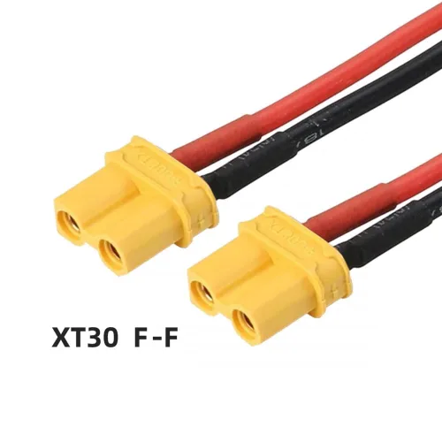 Vista 8 de xiwai XT30 Enchufe hembra a hembra 18AWG Cable de extensión Conector de carga para batería RC Estación de energía portátil Panel solar de 1.6 pies