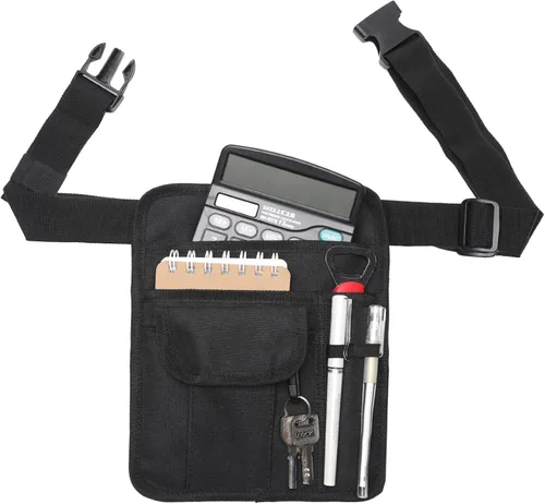 Vista 2 de BVMAG Bolsa de servidor con cintura para restaurante con hebilla de cinturón ajustable para camarera pequeña
