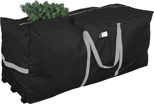 Vista 2 de ProPik - Bolsa rodante de almacenamiento para árbol de Navidad, se adapta a árboles desmontados de hasta 9 pies de altura, 28 pulgadas de alto x