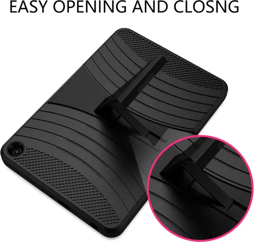 Vista 3 de EpicGadget Funda híbrida resistente para Amazon Fire HD 8 / Fire HD 8 Plus (12ª generación, lanzada en 2022) con función atril + 1 protector