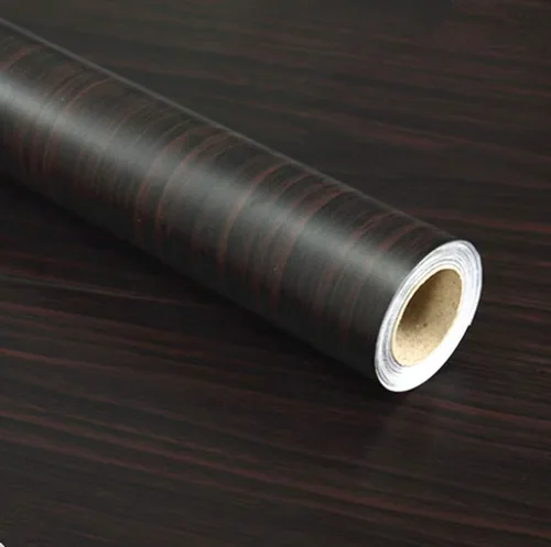 Vista 2 de UPREDO Papel tapiz adhesivo de vinilo para panel de grano de madera marrón, 15.8 x 79 pulgadas