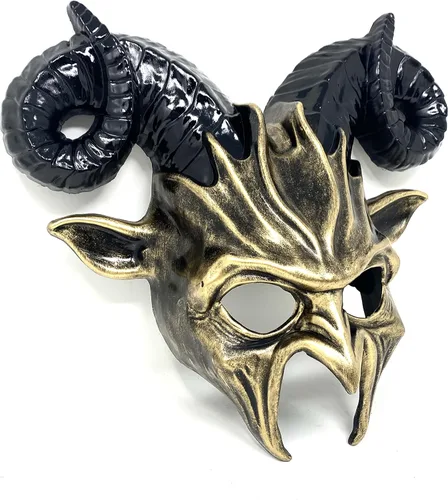 Vista 2 de Ram Goat Series Face Masquerade Animal Devil Mask Costume Halloween Horror Demon