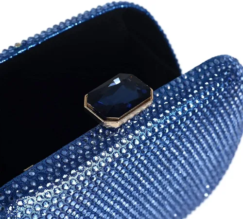 Vista 7 de RAPENG Bolso de noche para mujer con diamantes de imitación con purpurina para boda novia cóctel fiesta baile de graduación
