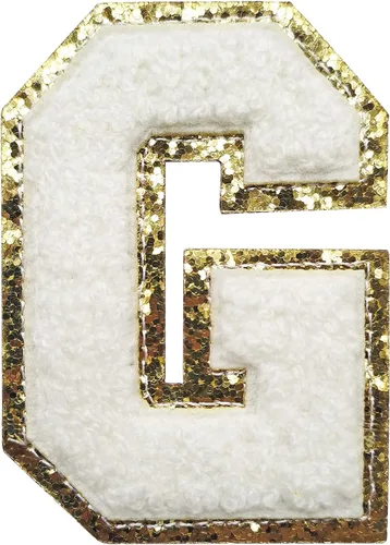 Vista 125 de 3Pcs Letter Patches Varsity Glitters Chenille,SPRT Iron on Blue Letter Patch,Alphabet Cloth Patch for Team Costume Decoration 3.1in Height S