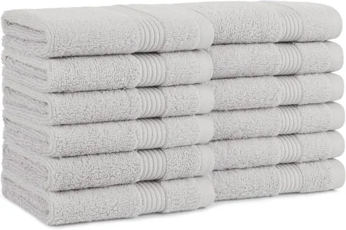Vista 37 de Juego de toallas de baño Arkwright de 4 piezas - 100% algodón súper suave, 600 GSM de secado rápido y absorbente, artículos de lujo para baño
