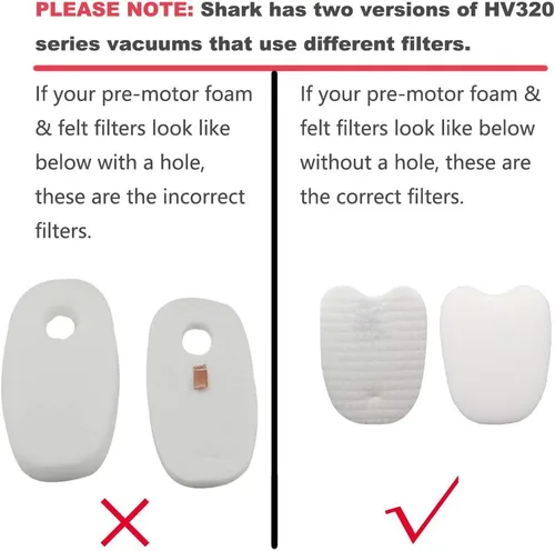 Vista 2 de Dttery Paquete de 6 Filtros para Aspiradora Shark Rocket DeluxePro Zero-M HV343AMZ, HV345, HV320, HV321, HV322, ZS350, ZS351, ZS352, Pieza