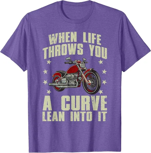 Vista 33 de Funny Motorcycle Racer Design for Men Women Motorcycle Lover T-Shirt Asphalt Grey