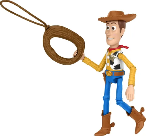 Vista 3 de Mattel Disney Pixar Toy Story Juguetes, Figura de Acción Woody Lanzando Lazo, Regalos Coleccionables para Niños
