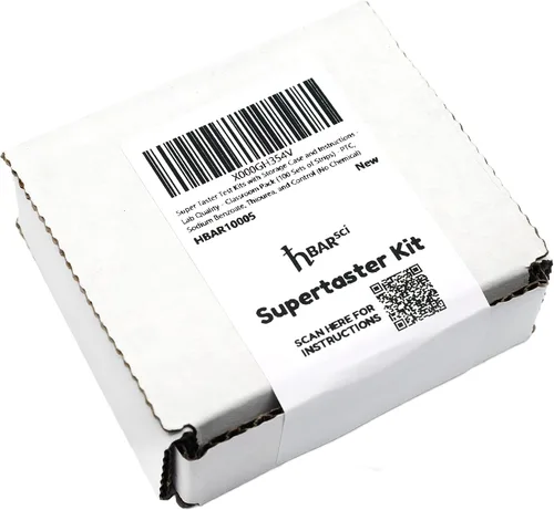 Vista 6 de Super Taster: Kits de prueba con estuche e instrucciones - Calidad de laboratorio - Juego para aula (100 juegos de tiras) - PTC, benzoato sódico