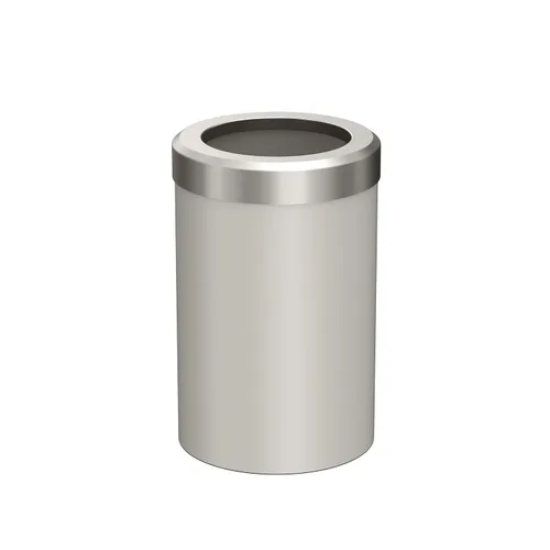 Vista 9 de Gatco Cubo de basura pequeño con tapa, redondo de acero inoxidable de 3 galones, debajo del fregadero, latón cepillado, para baño, dormitorio