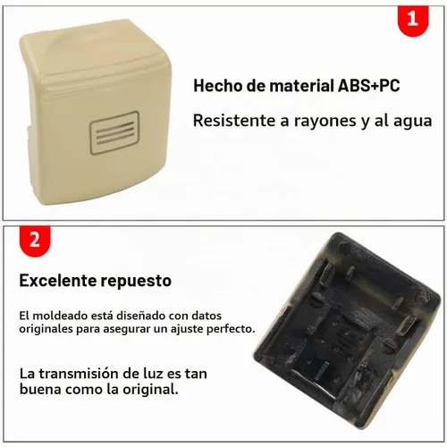 Vista 3 de Jaronx Cubierta del botón del interruptor de ventana del techo corredizo Beige