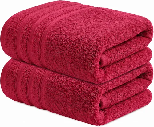 Vista 14 de Infinitee Xclusives - Toallas de baño 100% algodón hilado en anillo para baño, paquete de 2 Marina Tranquila