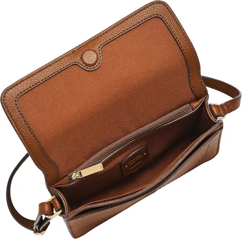 Vista 2 de Fossil Zoey - Bolso cruzado de piel con solapa grande o pequeña para mujer