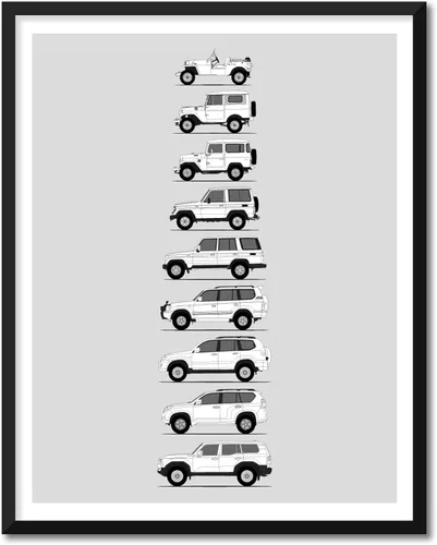 Vista 32 de Idea Network Póster hecho a mano compatible con Toyota Corolla Print Wall Art Decoración hecha a mano del Corolla Sprinter Generations History