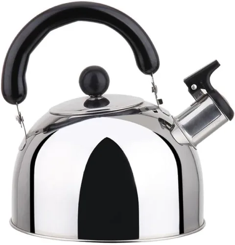 Vista 2 de YBM Home Hervidor de té silbante de acero inoxidable 3L con mango, compatible con inducción, color verde