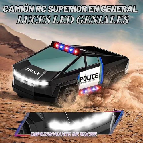 Vista 3 de Camión teledirigido del coche de la policía 1:20, juguete RC con las luces del LED para los niños de los niños