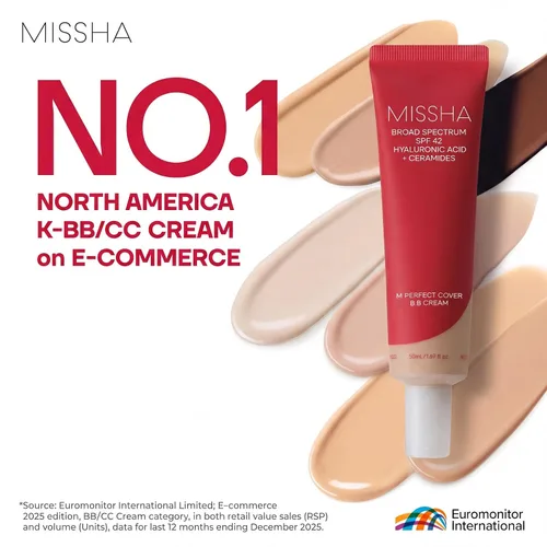 Vista 2 de MISSHA M Perfect Cover BB Cream No 31. Beige dorado - Medio/bronceado con subtono neutro SPF 42 PA +++ 1.69 fl oz - Hidratante teñido con SPF