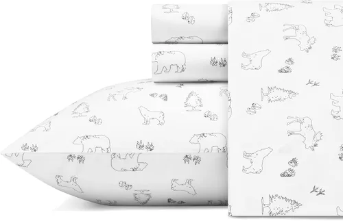 Vista 11 de Eddie Bauer - Juego de sábanas individuales, sábanas de percal de algodón, frescas y frescas, ideales para dormitorio