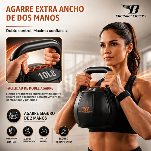 Vista 6 de Bionic Body by Kim Lyons - Pesa rusa suave con asa, peso suave para entrenamiento de fuerza, acondicionamiento, entrenamiento de núcleo y cuerpo
