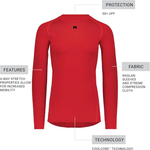 Vista 5 de Russell Athletic Men's Coolcore Half Sleeve Compression Tee