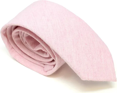 Vista 18 de Corbata delgada de algodón cambray para hombre, estilo desgastado texturizado - 2 1/2 pulgadas de ancho